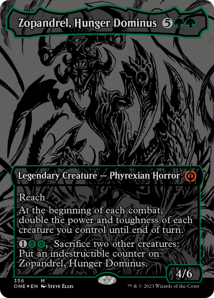 Zopandrel, Hunger Dominus (Oil Slick Raised Foil) [Phyrexia: All Will Be One] | Card Citadel