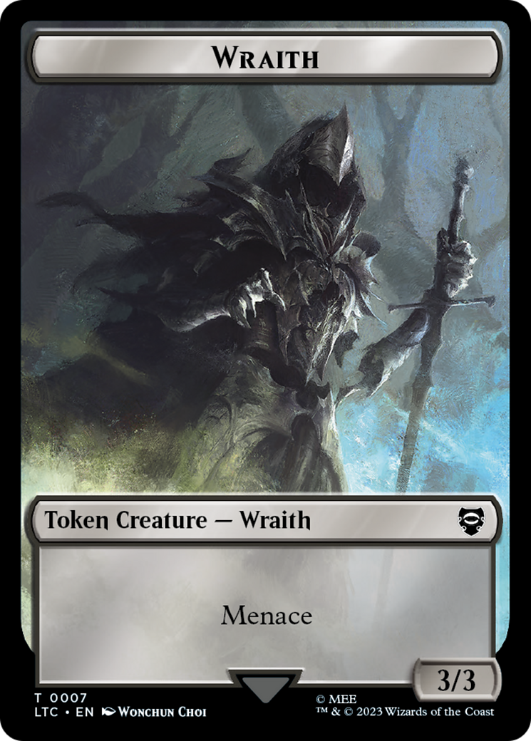 Goblin // Wraith Double-Sided Token [The Lord of the Rings: Tales of Middle-Earth Commander Tokens] | Card Citadel