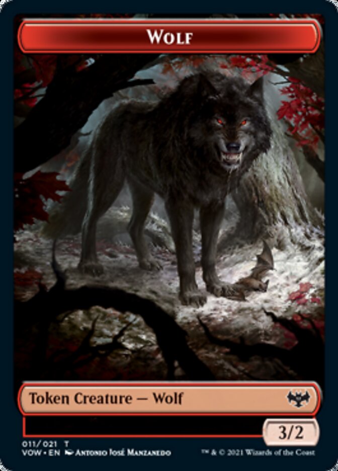 Wolf Token (011) [Innistrad: Crimson Vow Tokens] | Card Citadel