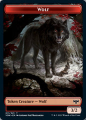 Wolf (011) // Boar Double-sided Token [Innistrad: Crimson Vow Tokens] | Card Citadel