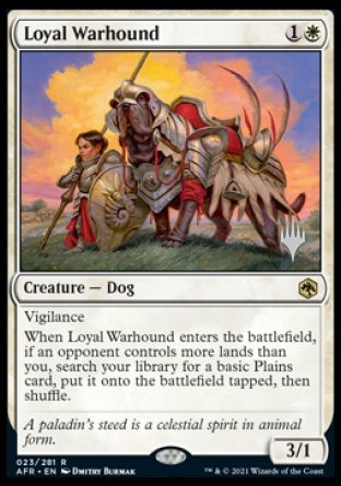 Loyal Warhound (Promo Pack) [Dungeons & Dragons: Adventures in the Forgotten Realms Promos] | Card Citadel