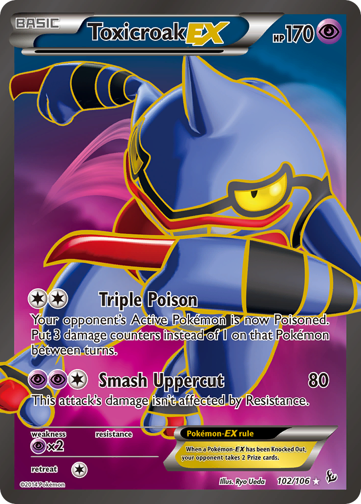 Toxicroak EX (102/106) [XY: Flashfire] | Card Citadel