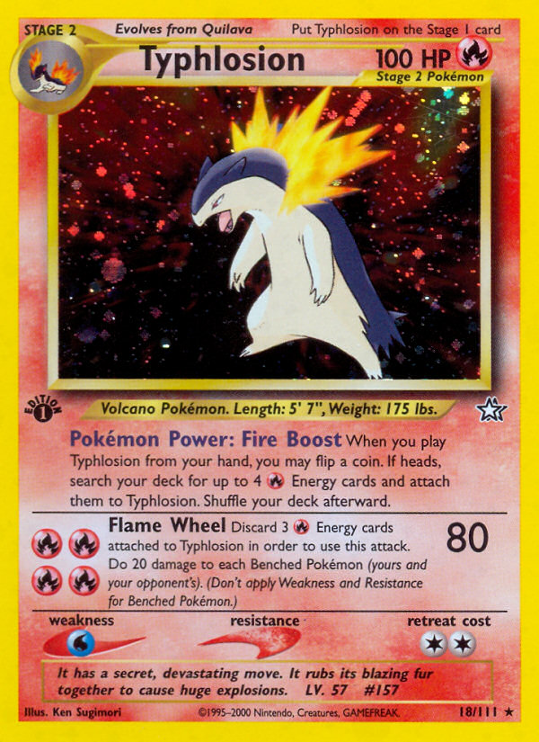 Typhlosion (18/111) [Neo Genesis 1st Edition] | Card Citadel