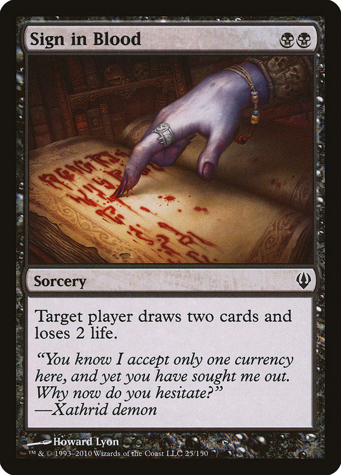 Sign in Blood [Archenemy] | Card Citadel