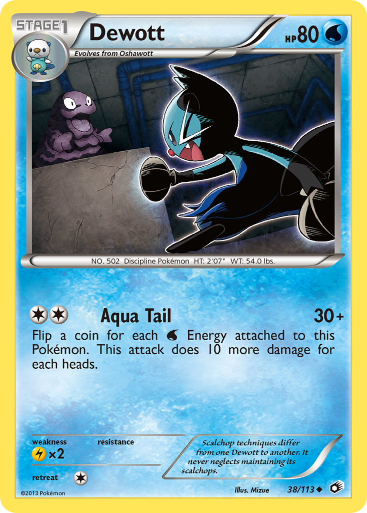 Dewott (38/113) [Black & White: Legendary Treasures] | Card Citadel