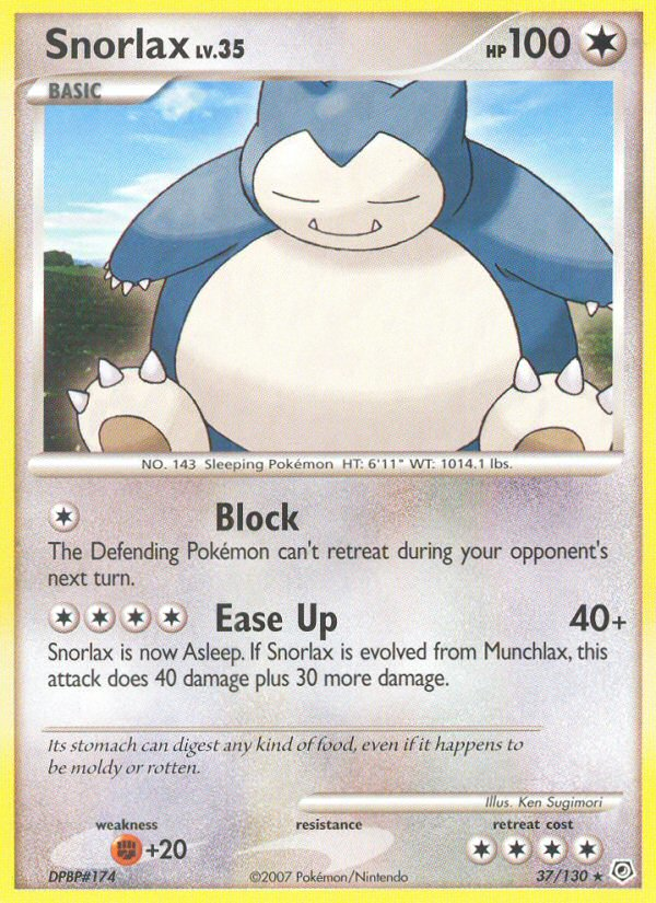 Snorlax (37/130) [Diamond & Pearl: Base Set] | Card Citadel