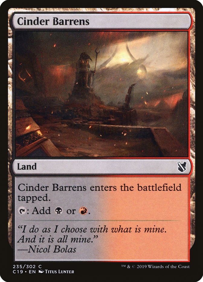 Cinder Barrens [Commander 2019] | Card Citadel