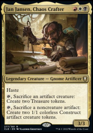 Jan Jansen, Chaos Crafter [Commander Legends: Battle for Baldur's Gate] | Card Citadel