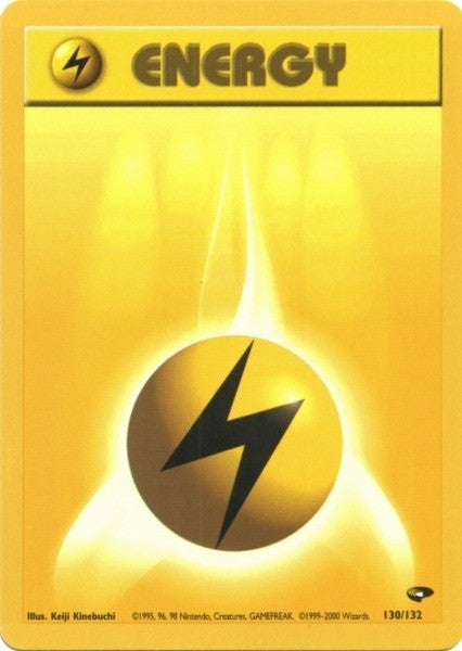 Lightning Energy (130/132) [Gym Challenge Unlimited] | Card Citadel