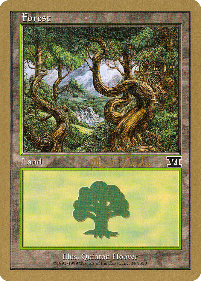 Forest (ml347b) (Matt Linde) [World Championship Decks 1999] | Card Citadel