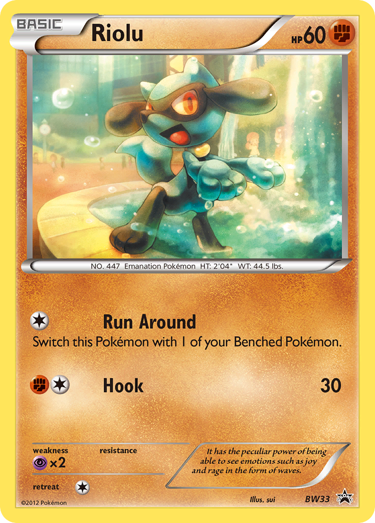 Riolu (BW33) (Cosmos Holo) [Black & White: Black Star Promos] | Card Citadel