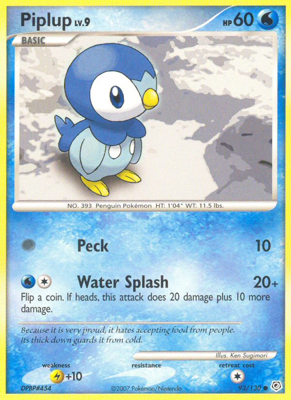 Piplup (93/130) [Diamond & Pearl: Base Set] | Card Citadel