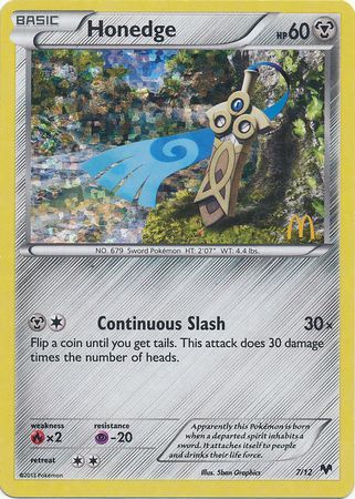 Honedge (7/12) [McDonald's Promos: 2014 Collection] | Card Citadel