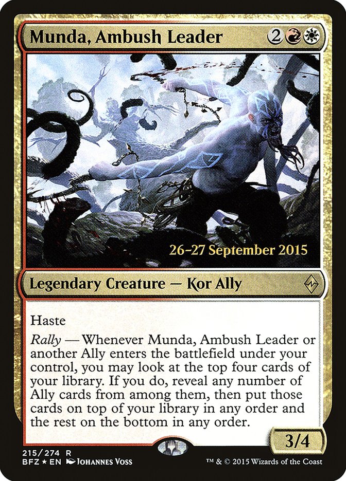 Munda, Ambush Leader (Prerelease Promo) [Battle for Zendikar Prerelease Promos] | Card Citadel