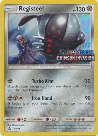 Registeel (SM75) (Staff Prerelease Promo) [Sun & Moon: Black Star Promos] | Card Citadel