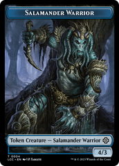 Salamander Warrior // Treasure Double-Sided Token [The Lost Caverns of Ixalan Commander Tokens] | Card Citadel