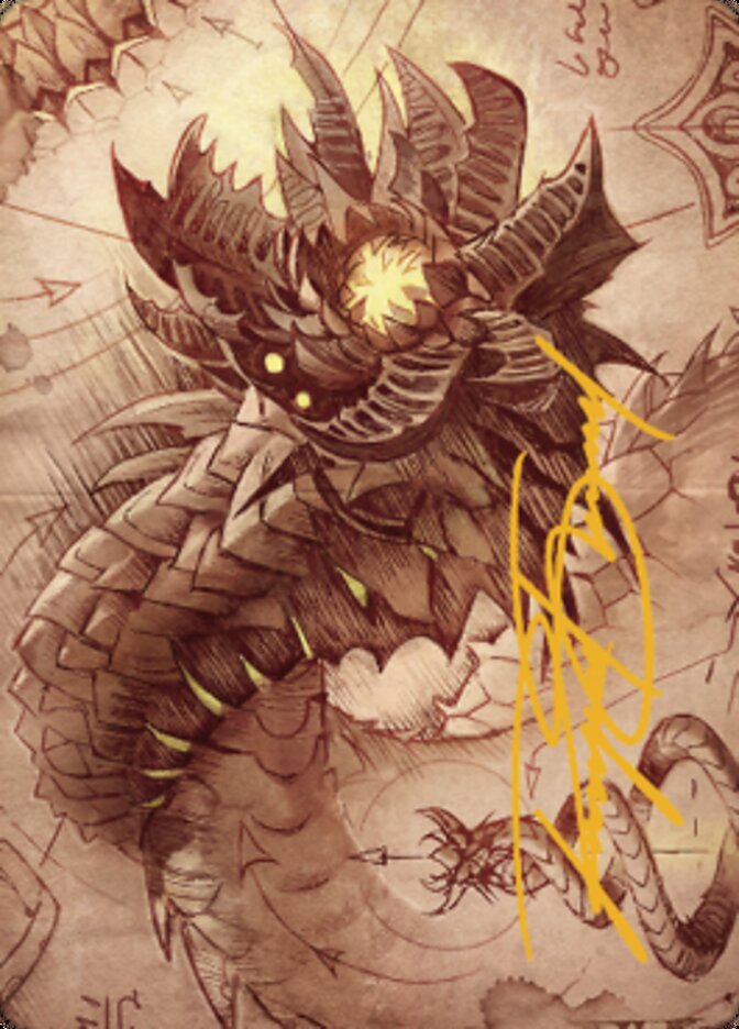 Wurmcoil Engine Art Card (Gold-Stamped Signature) [The Brothers' War Art Series] | Card Citadel