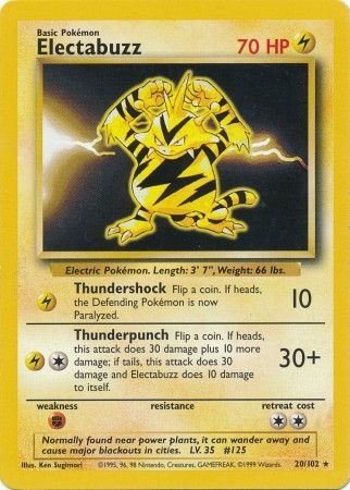 Electabuzz (20/102) [Base Set Unlimited] | Card Citadel