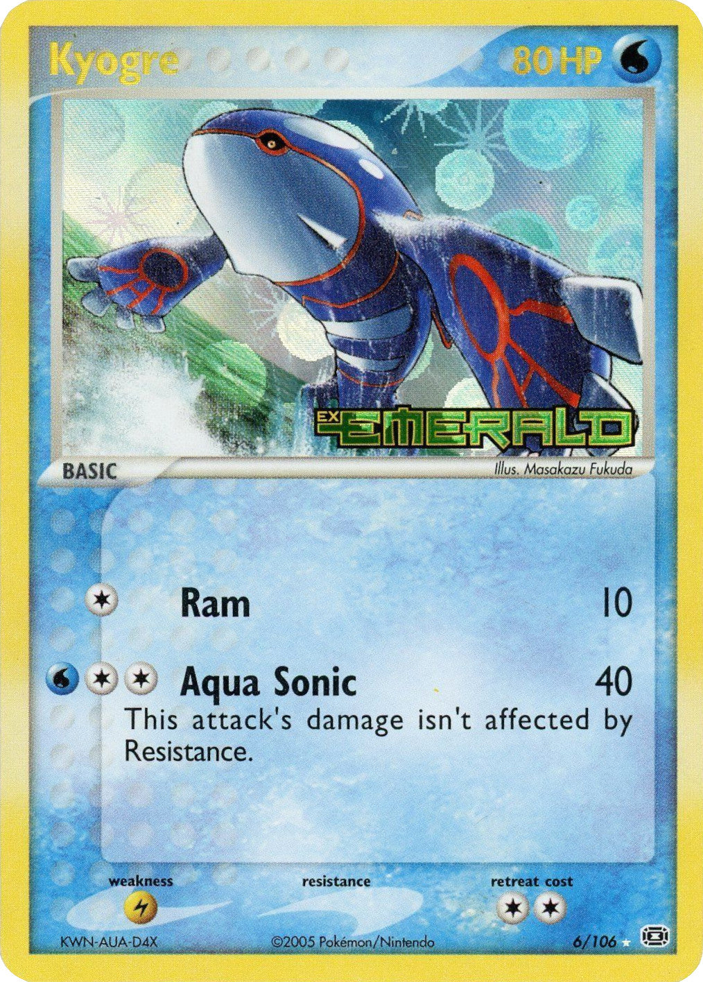 Kyogre (6/106) (Stamped) [EX: Emerald] | Card Citadel