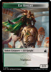 Elf Knight // Emblem - Domri Rade Double-Sided Token [Ravnica Remastered Tokens] | Card Citadel