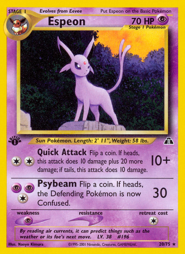 Espeon (20/75) [Neo Discovery 1st Edition] | Card Citadel