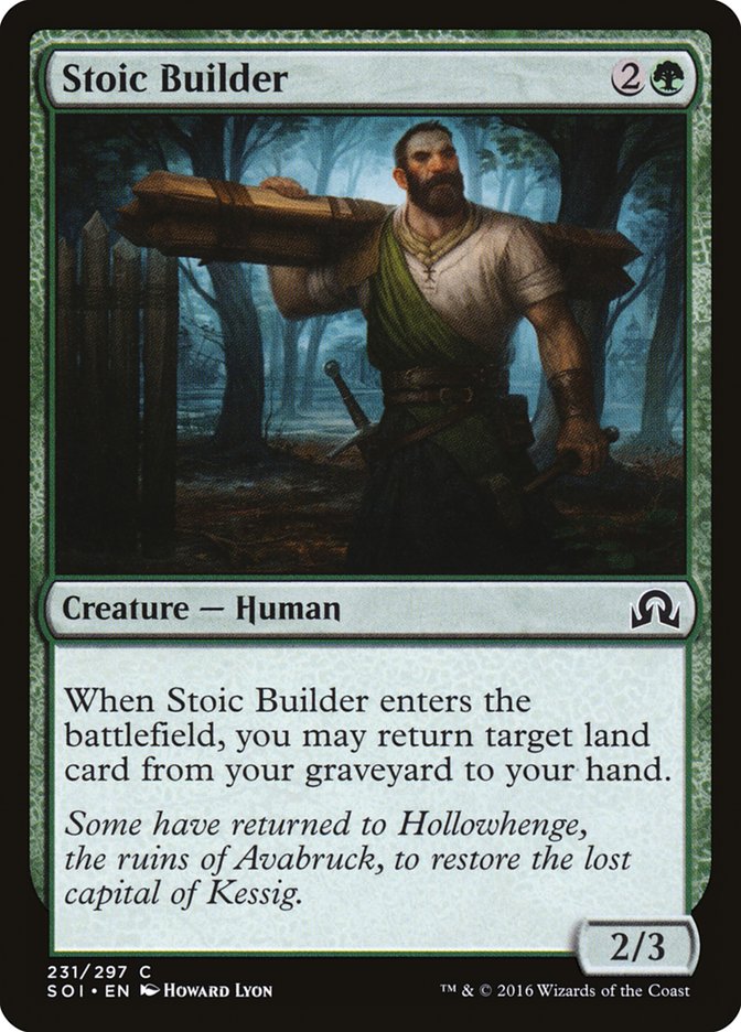 Stoic Builder [Shadows over Innistrad] | Card Citadel