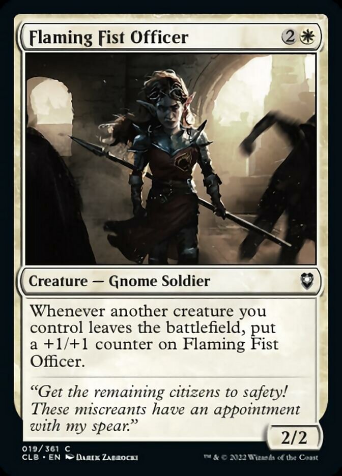 Flaming Fist Officer [Commander Legends: Battle for Baldur's Gate] | Card Citadel