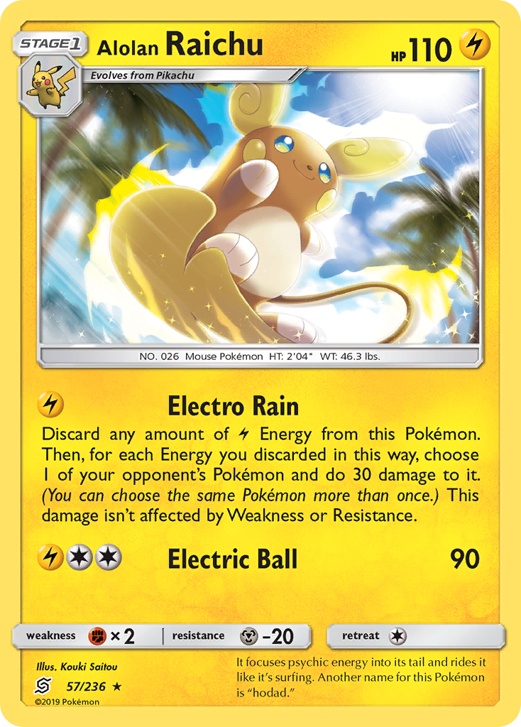 Alolan Raichu (57/236) [Sun & Moon: Unified Minds] | Card Citadel