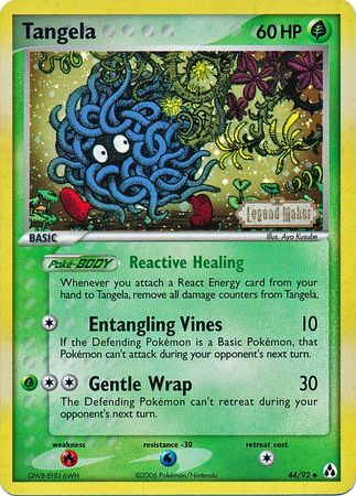 Tangela (44/92) (Stamped) [EX: Legend Maker] | Card Citadel