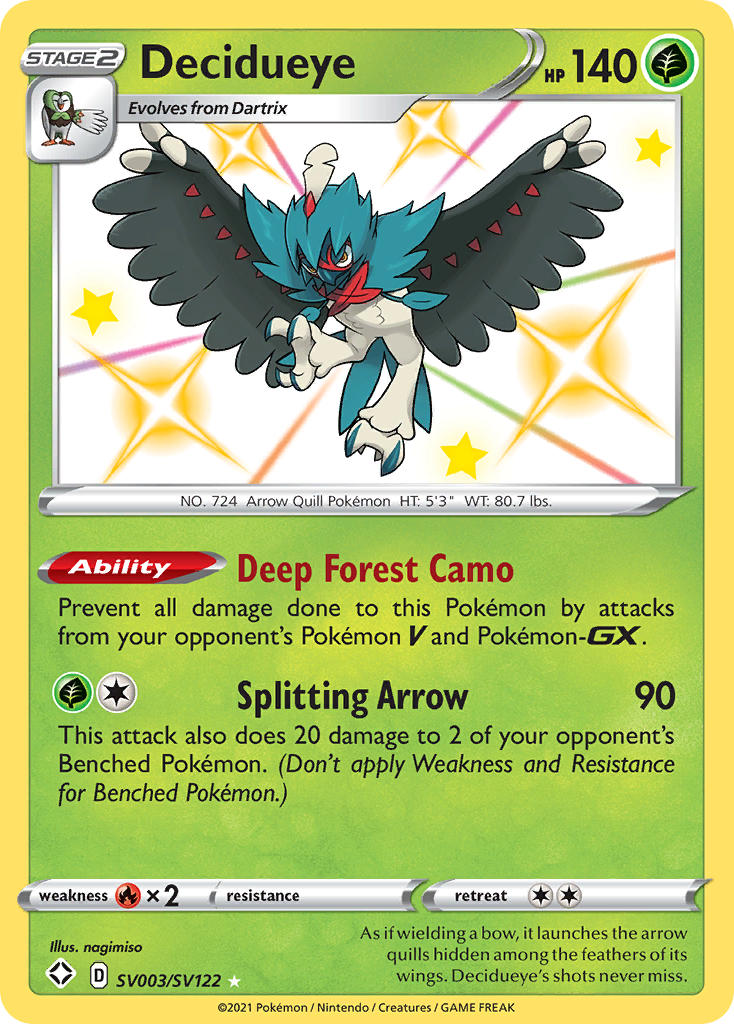 Decidueye (SV003/SV122) [Sword & Shield: Shining Fates] | Card Citadel