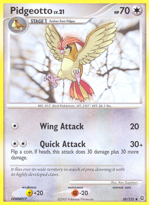 Pidgeotto (58/132) [Diamond & Pearl: Secret Wonders] | Card Citadel