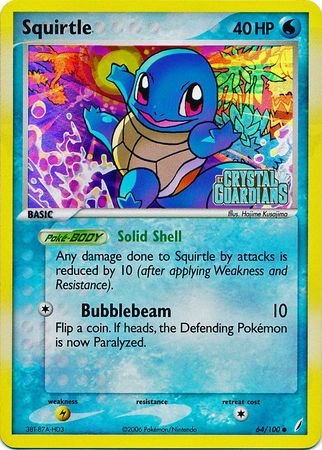 Squirtle (64/100) (Stamped) [EX: Crystal Guardians] | Card Citadel