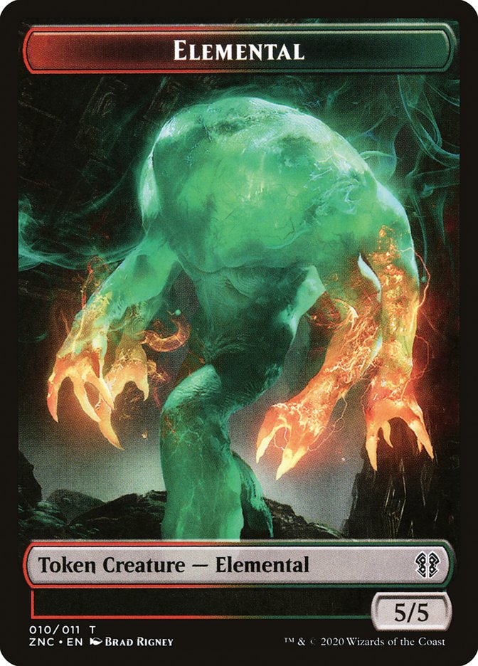 Elemental (008) // Elemental (010) Double-sided Token [Commander: Zendikar Rising Tokens] | Card Citadel