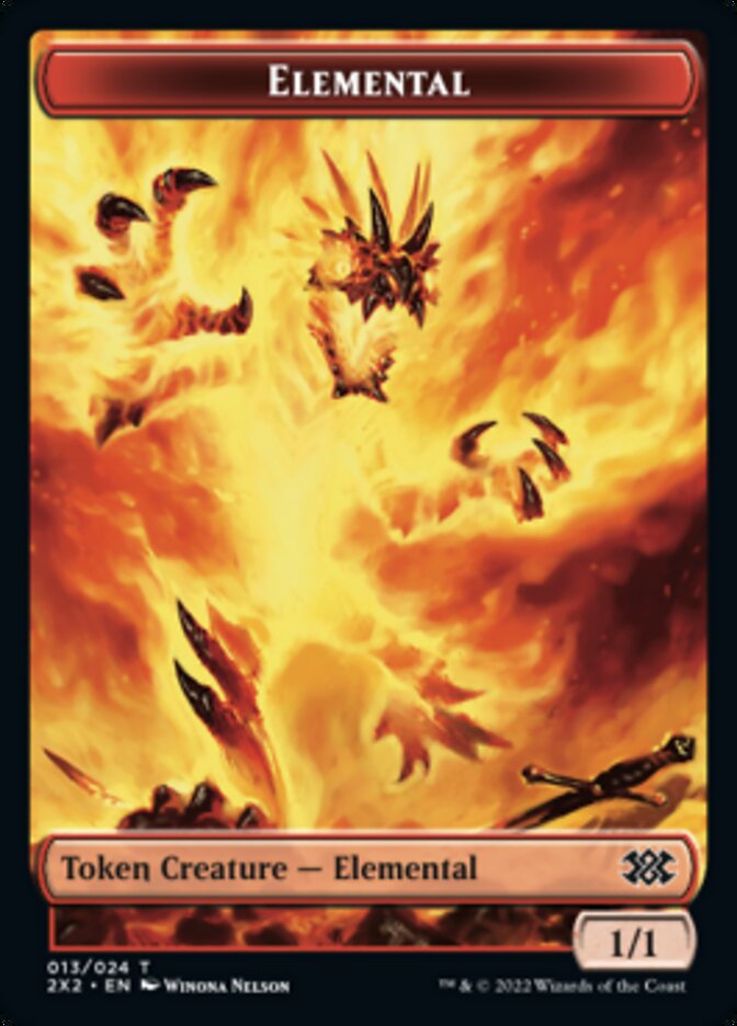 Elemental // Aven Initiate Double-sided Token [Double Masters 2022 Tokens] | Card Citadel