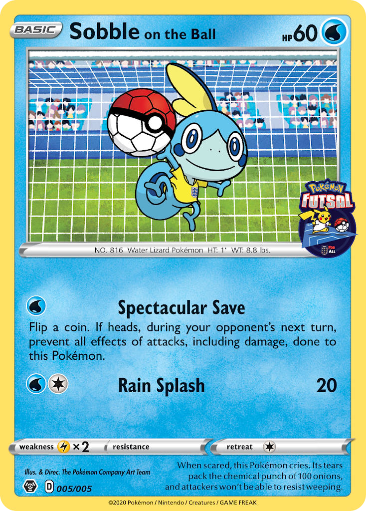 Sobble on the Ball (005/005) [Pokemon Futsal Collection] | Card Citadel