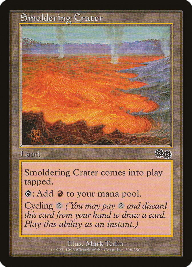 Smoldering Crater [Urza's Saga] | Card Citadel