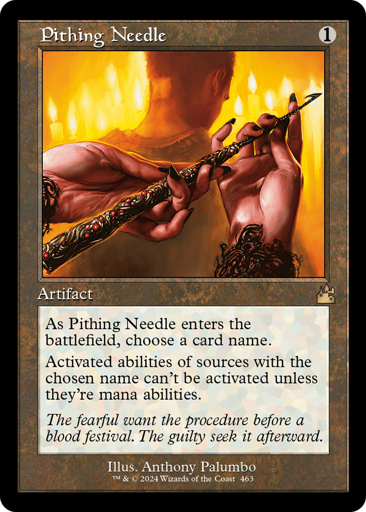 Pithing Needle (Retro Frame) [Ravnica Remastered] | Card Citadel