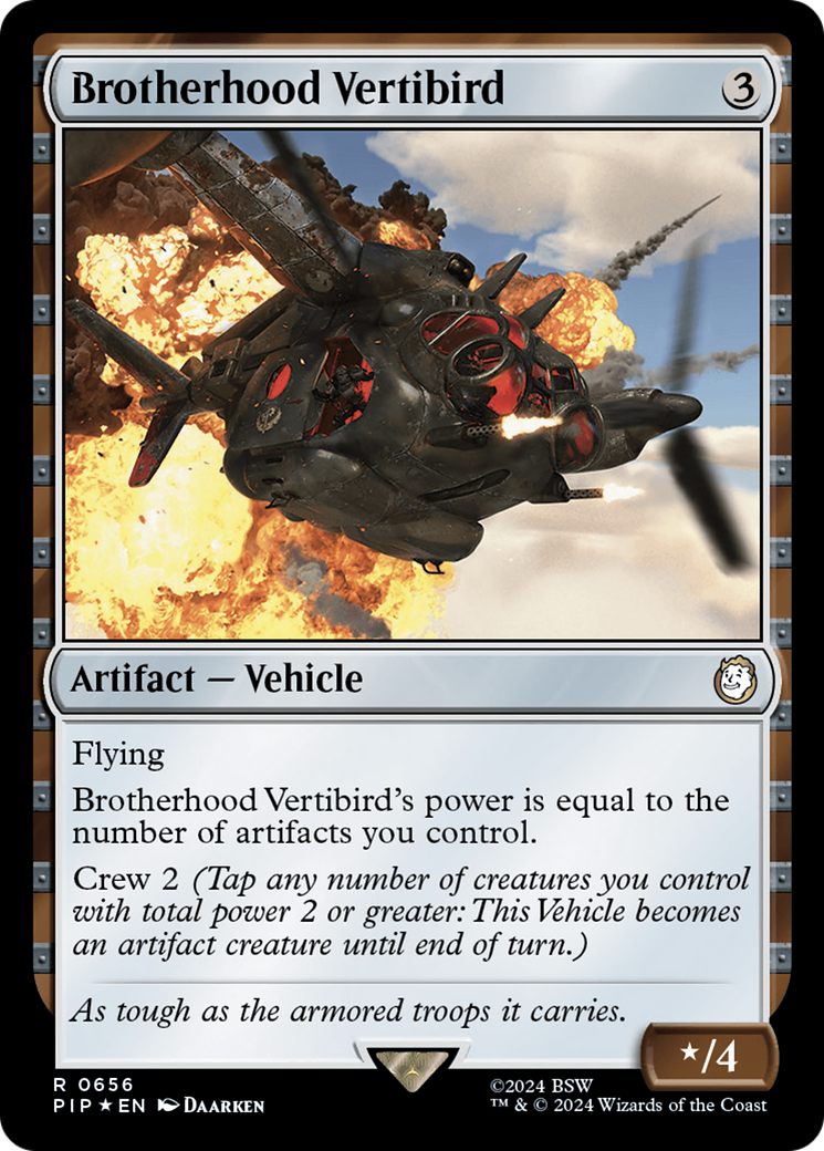 Brotherhood Vertibird (Surge Foil) [Fallout] | Card Citadel