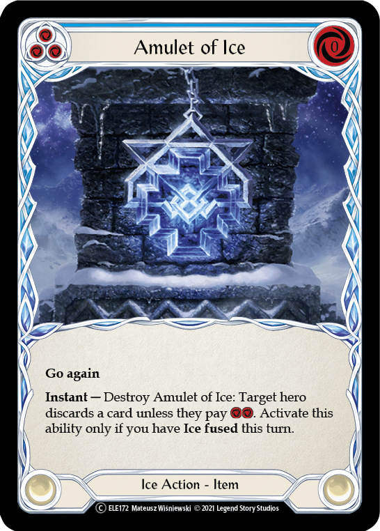 Amulet of Ice [U-ELE172] Unlimited Rainbow Foil | Card Citadel