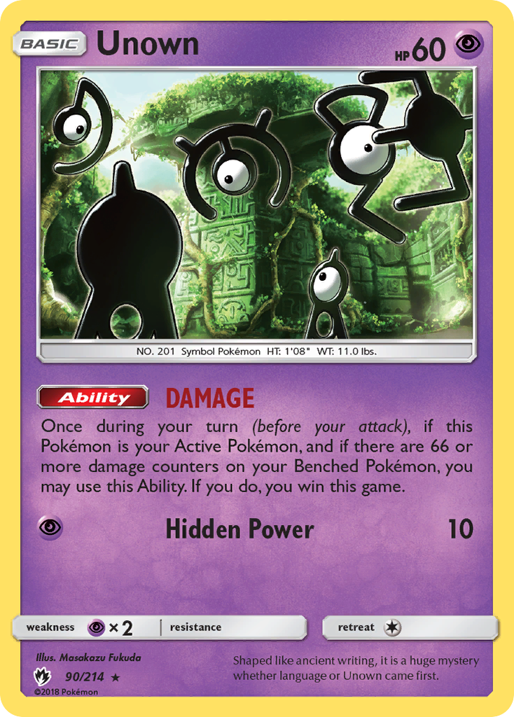 Unown (90/214) [Sun & Moon: Lost Thunder] | Card Citadel