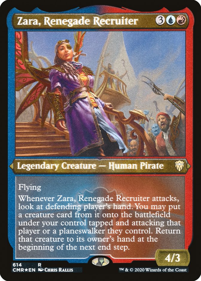 Zara, Renegade Recruiter (Foil Etched) [Commander Legends] | Card Citadel