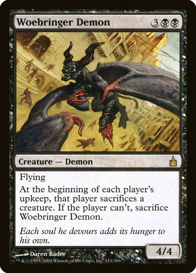 Woebringer Demon [Ravnica: City of Guilds] | Card Citadel