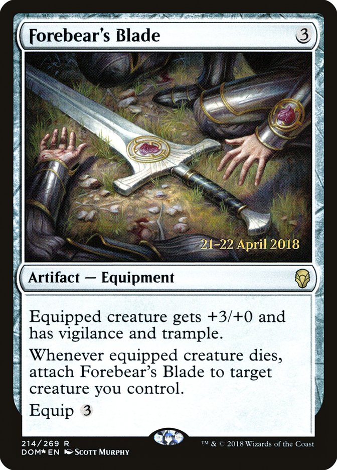 Forebear's Blade [Dominaria Promos] | Card Citadel