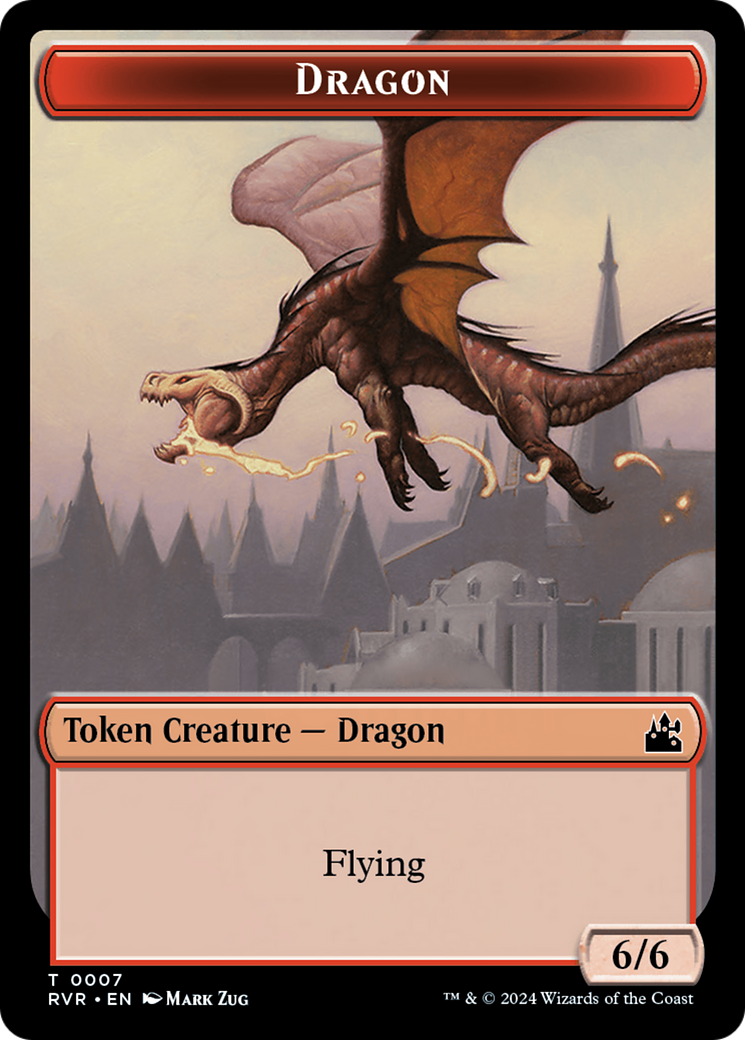 Dragon Token [Ravnica Remastered Tokens] | Card Citadel