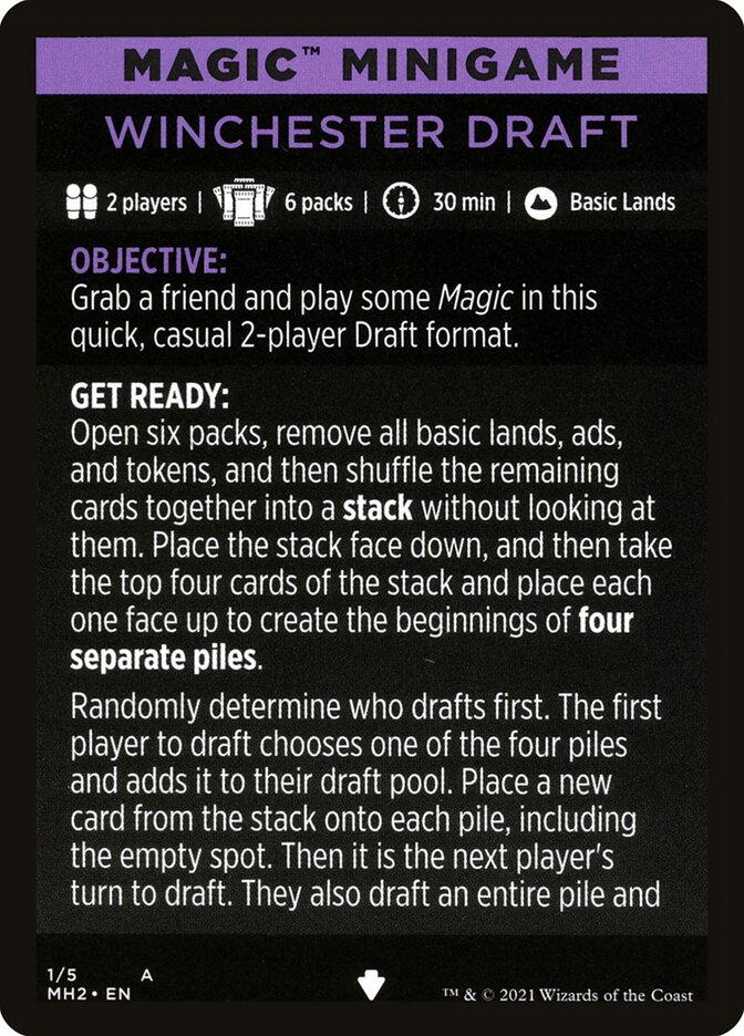 Winchester Draft (Magic Minigame) [Modern Horizons 2 Minigame] | Card Citadel