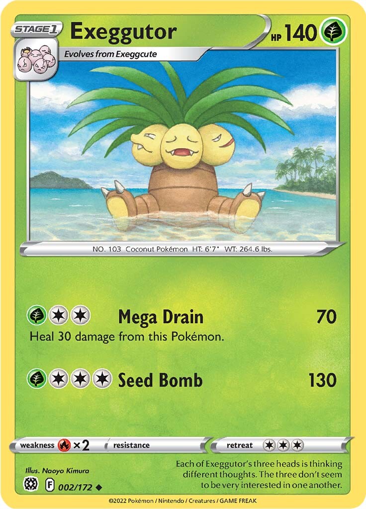 Exeggutor (002/172) [Sword & Shield: Brilliant Stars] | Card Citadel