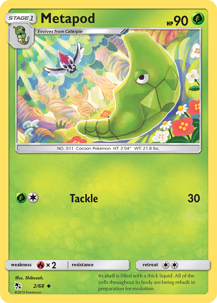 Metapod (2/68) [Sun & Moon: Hidden Fates] | Card Citadel