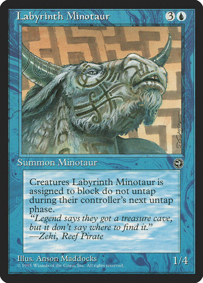 Labyrinth Minotaur (Zeki Flavor Text) [Homelands] | Card Citadel