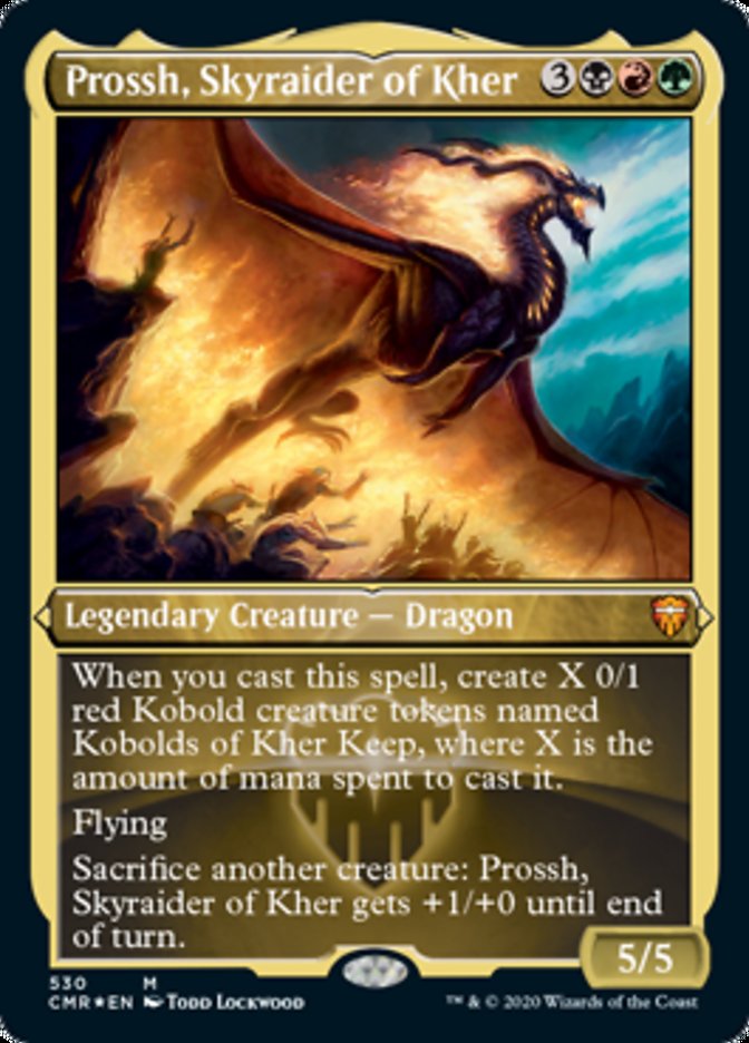 Prossh, Skyraider of Kher (Etched Foil) [Commander Legends] | Card Citadel