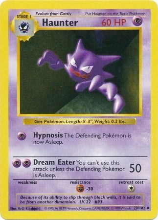 Haunter (29/102) [Base Set Shadowless Unlimited] | Card Citadel